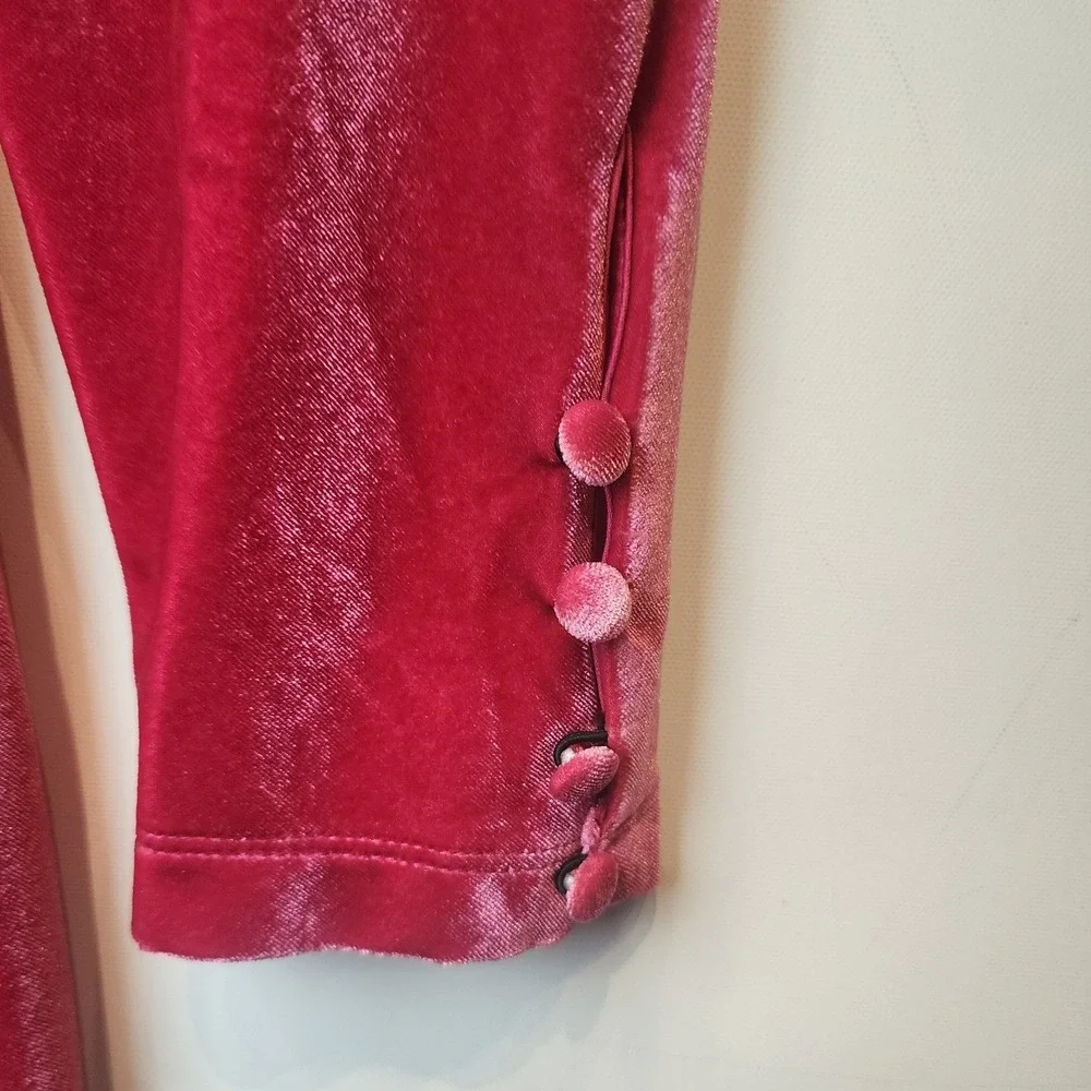 Maggy London Velvet Twist Front Midi Dress Cherry Pink Womens Size 6 Festive NWT